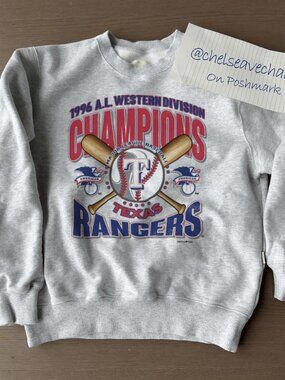 Vintage 1996 Texas Rangers Champions Baseball Sweatshirt, MLB Men Women Shirt